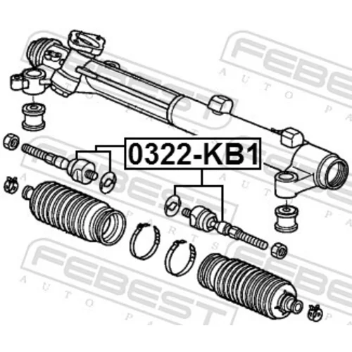 Axiálny čap tiahla riadenia FEBEST 0322-KB1 - obr. 1