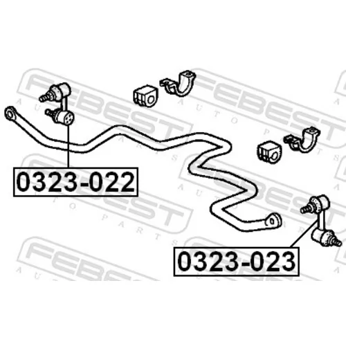 Tyč/Vzpera stabilizátora FEBEST 0323-023 - obr. 1