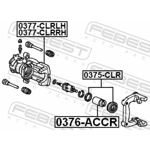 Piest brzdového strmeňa FEBEST 0376-ACCR - obr. 1