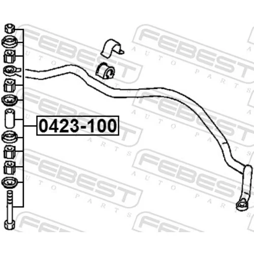 Tyč/Vzpera stabilizátora FEBEST 0423-100 - obr. 1