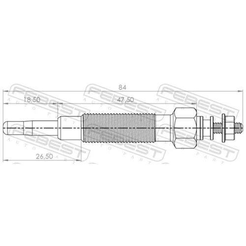 Žeraviaca sviečka FEBEST 04642-003 - obr. 1