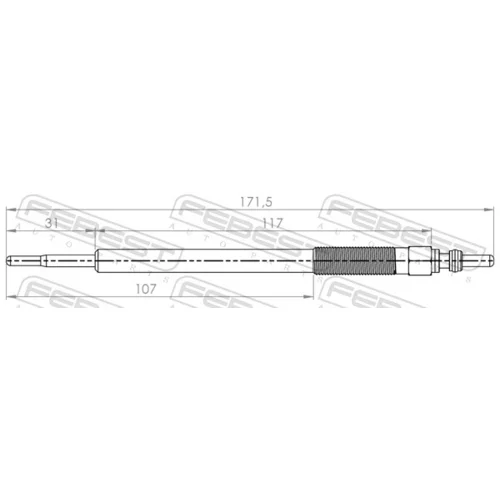 Žeraviaca sviečka FEBEST 04642-005 - obr. 1