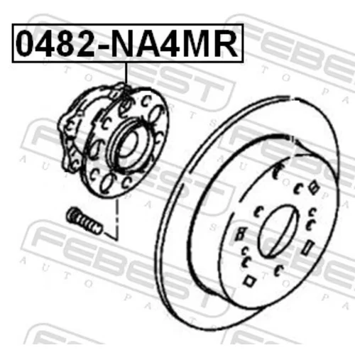 Náboj kolesa FEBEST 0482-NA4MR - obr. 1