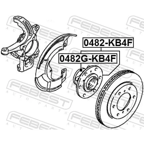 Náboj kolesa FEBEST 0482G-KB4F - obr. 1