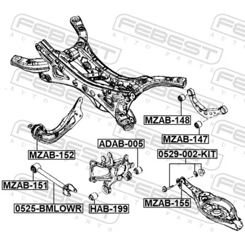 Rameno zavesenia kolies 0525-BMLOWR /FEBEST/ - obr. 1