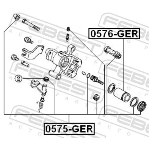 Opravná sada brzdového strmeňa FEBEST 0575-GER - obr. 1