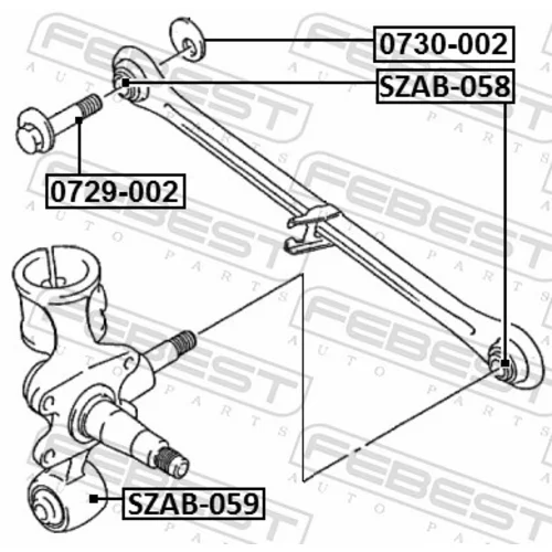 Skrutka pre nastavenie odklonu kolesa 0729-002 /FEBEST/ - obr. 1