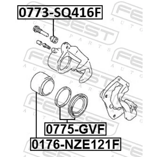 Opravná sada brzdového strmeňa FEBEST 0775-GVF - obr. 1