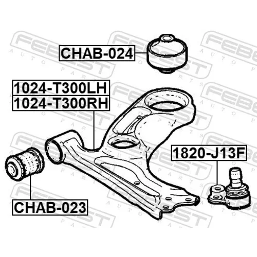 Rameno zavesenia kolies FEBEST 1024-T300LH - obr. 1