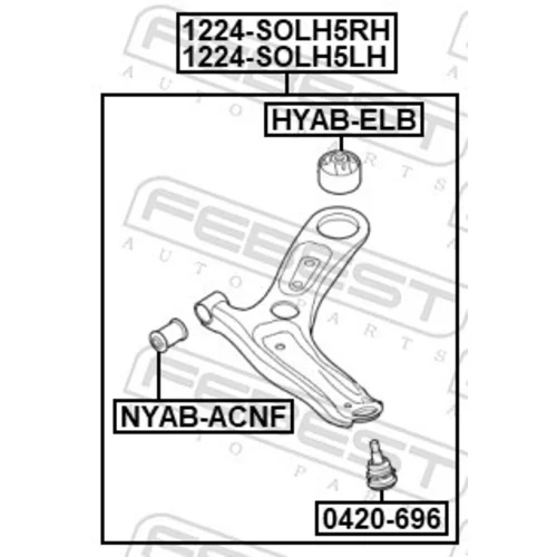 Rameno zavesenia kolies FEBEST 1224-SOLH5LH - obr. 1