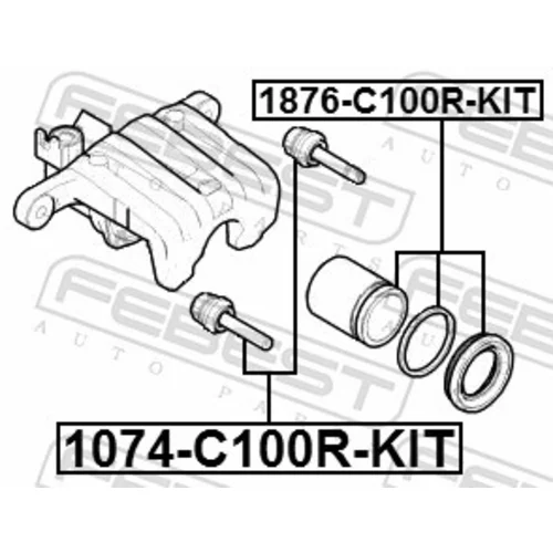 Opravná sada brzdového strmeňa FEBEST 1876-C100R-KIT - obr. 1