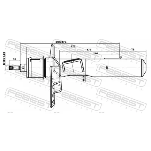 Tlmič pérovania FEBEST 21110-007F-KIT - obr. 1