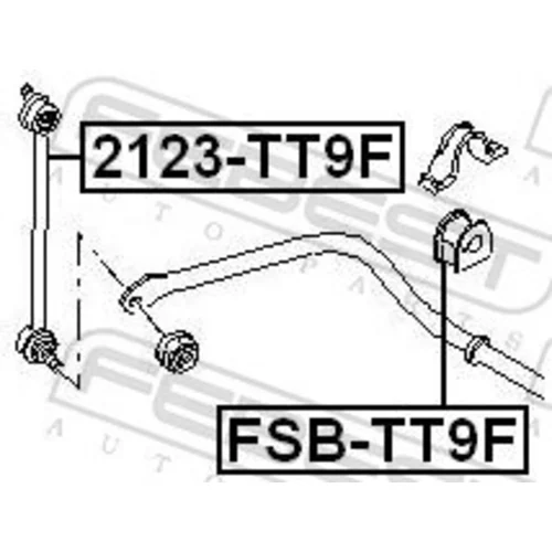 Tyč/Vzpera stabilizátora 2123-TT9F /FEBEST/ - obr. 1