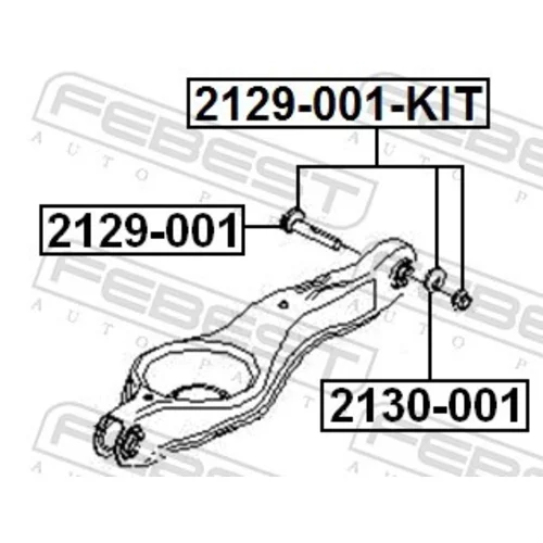 Skrutka pre nastavenie odklonu kolesa FEBEST 2129-001 - obr. 1