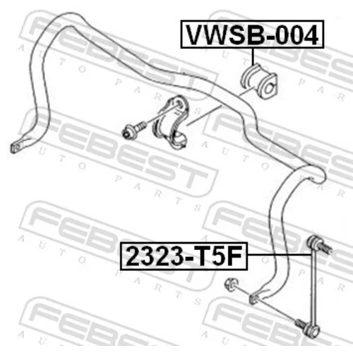 Tyč/Vzpera stabilizátora FEBEST 2323-T5F - obr. 1