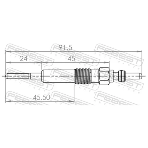 Žeraviaca sviečka FEBEST 24642-005 - obr. 1