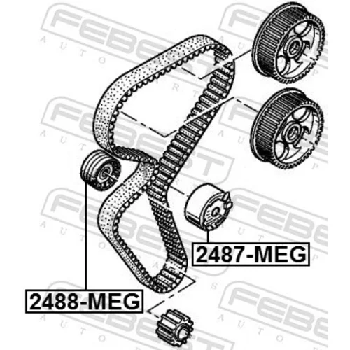 Napínacia kladka ozubeného remeňa 2487-MEG /FEBEST/ - obr. 1