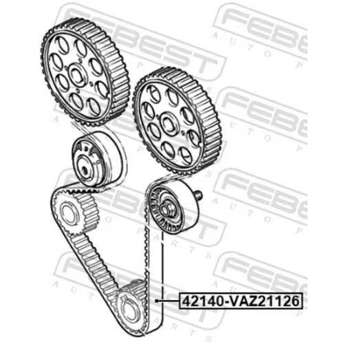 Ozubený remeň FEBEST 42140-VAZ21126 - obr. 1