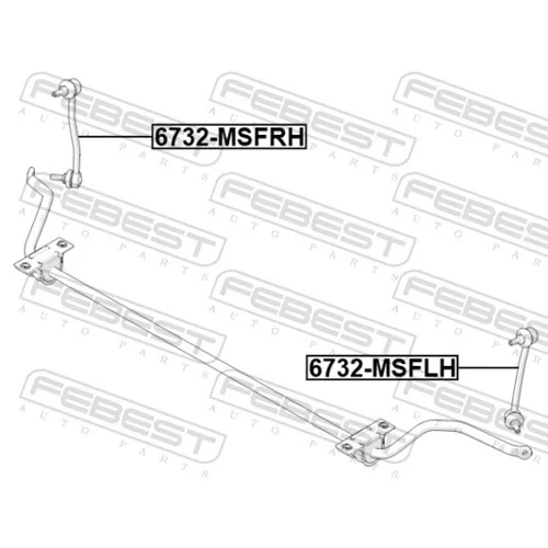 Tyč/Vzpera stabilizátora FEBEST 6723-MSFLH - obr. 1