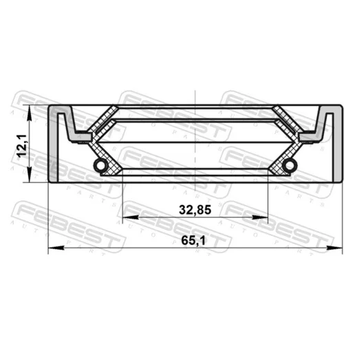 Radiálny tesniaci krúžok hnacieho hriadeľa FEBEST 95IDS-34651212X - obr. 1