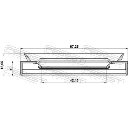 Radiálny tesniaci krúžok hnacieho hriadeľa FEBEST 95PES-44671016C - obr. 1