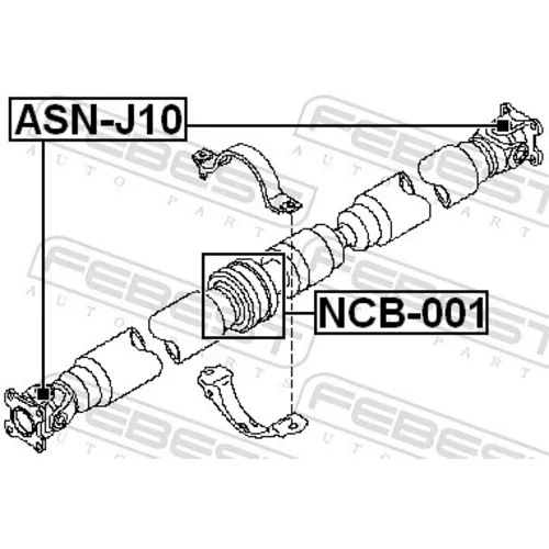 Kĺb pozdĺžneho hriadeľa FEBEST ASN-J10 - obr. 1