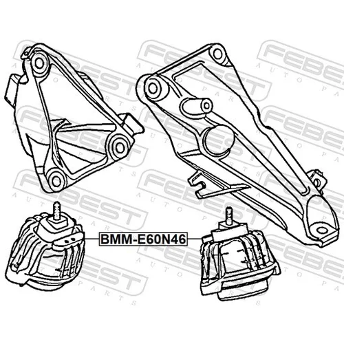 Uloženie motora FEBEST BMM-E60N46 - obr. 1