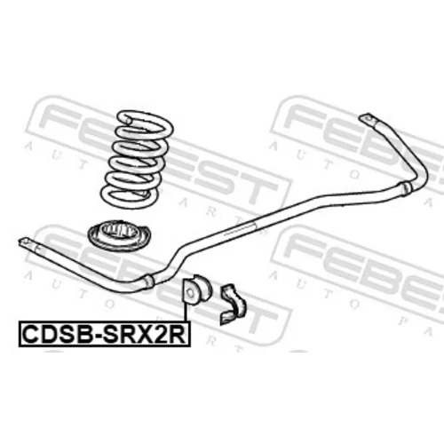 Uloženie priečneho stabilizátora FEBEST CDSB-SRX2R - obr. 1