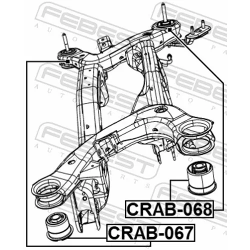 Uloženie tela nápravy FEBEST CRAB-068 - obr. 1