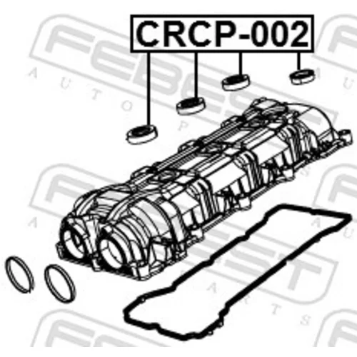 Tesniaci krúžok otvoru pre zap.sviečku FEBEST CRCP-002 - obr. 1