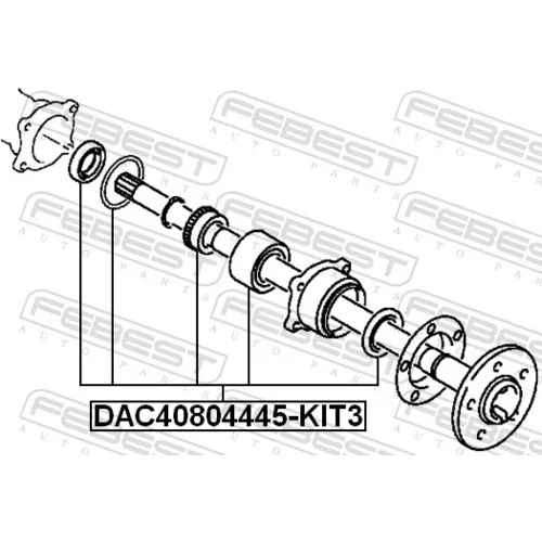 Ložisko kolesa - opravná sada FEBEST DAC40804445-KIT3 - obr. 1