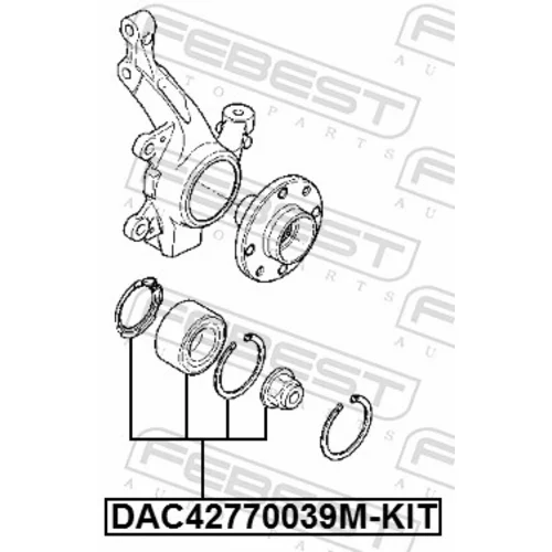 Ložisko kolesa - opravná sada DAC42770039M-KIT /FEBEST/ - obr. 1