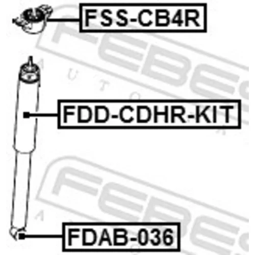 Puzdro, tlmič FEBEST FDAB-036 - obr. 1