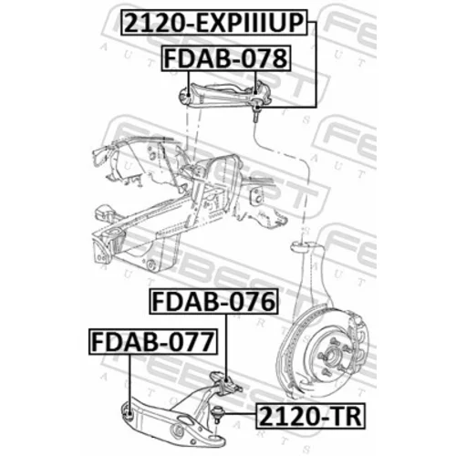 Uloženie riadenia FEBEST FDAB-077 - obr. 1