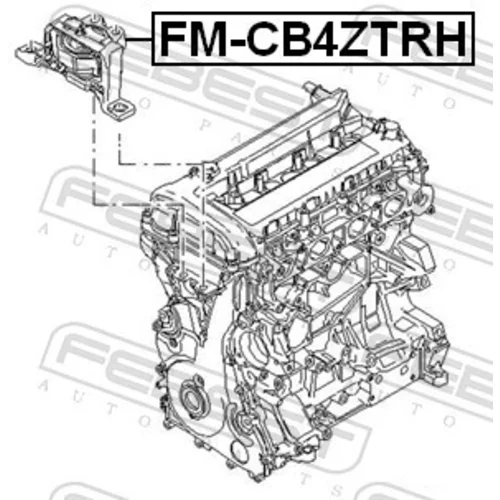 Uloženie motora FEBEST FM-CB4ZTRH - obr. 1