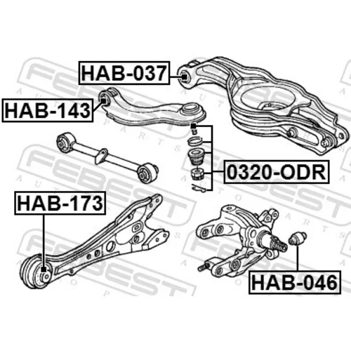 Uloženie riadenia FEBEST HAB-173 - obr. 1