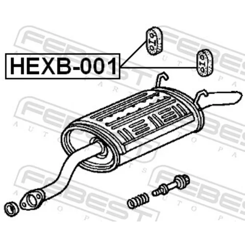 Montážna sada pre výfukový systém FEBEST HEXB-001 - obr. 1