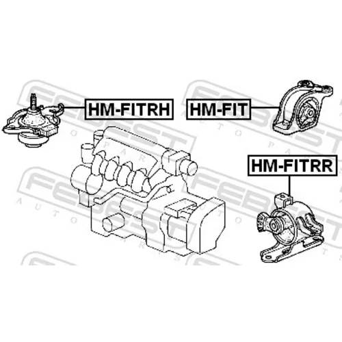 Uloženie motora FEBEST HM-FIT - obr. 1