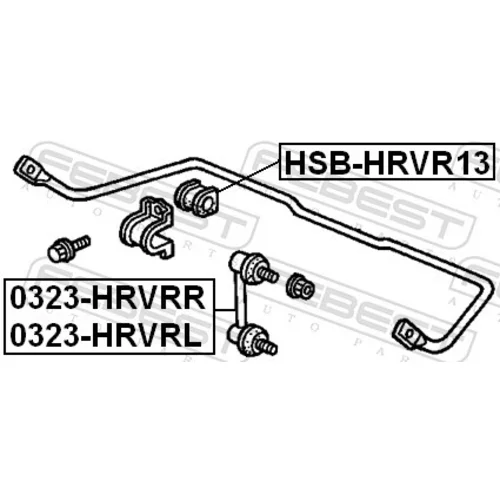 Uloženie priečneho stabilizátora FEBEST HSB-HRVR13 - obr. 1