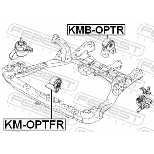 Uloženie motora KM-OPTFR /FEBEST/ - obr. 1