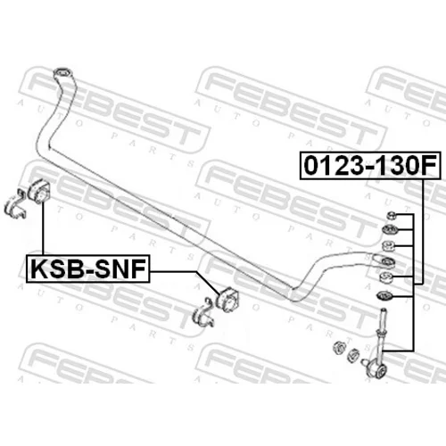 Uloženie priečneho stabilizátora FEBEST KSB-SNF - obr. 1