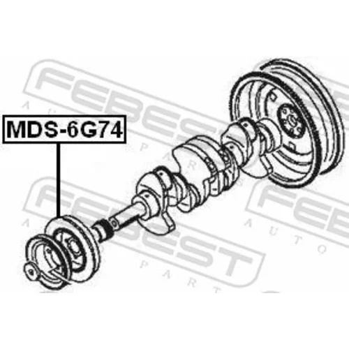 Remenica kľukového hriadeľa MDS-6G74 /FEBEST/ - obr. 1