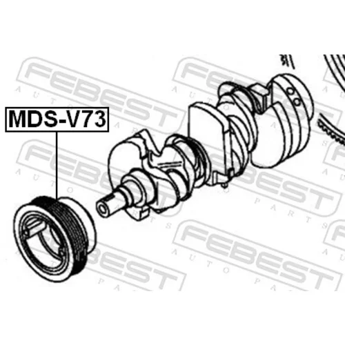 Remenica kľukového hriadeľa FEBEST MDS-V73 - obr. 1