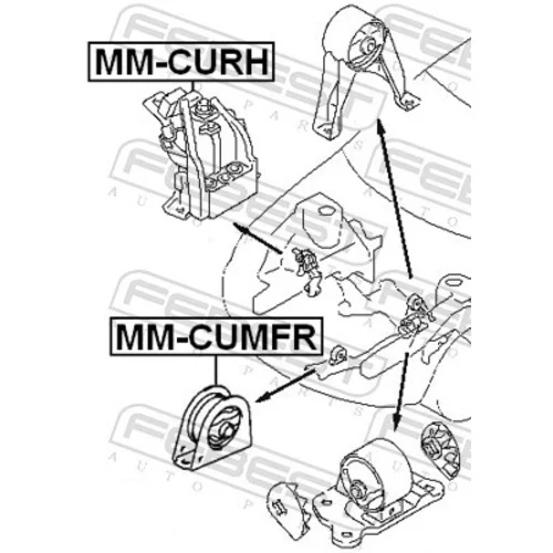 Uloženie motora FEBEST MM-CUMFR - obr. 1