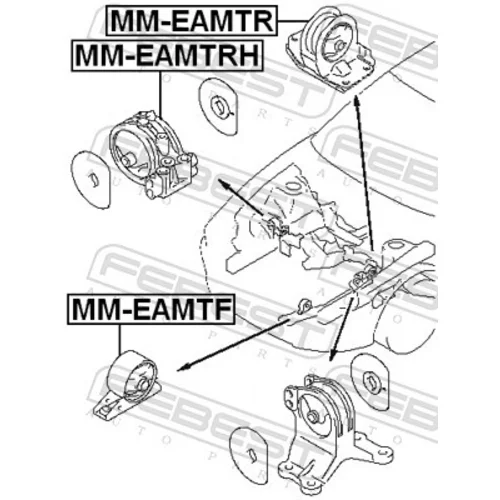 Uloženie motora FEBEST MM-EAMTF - obr. 1