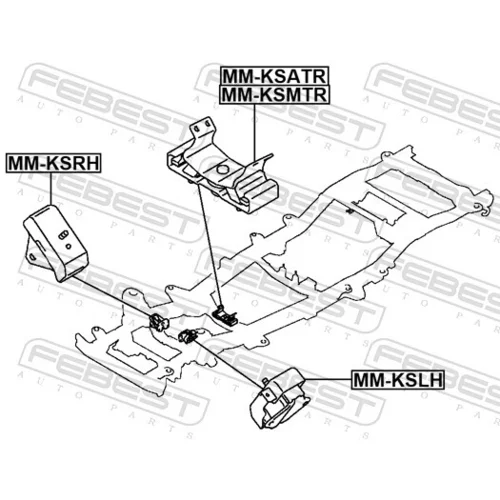 Uloženie motora FEBEST MM-KSATR - obr. 1