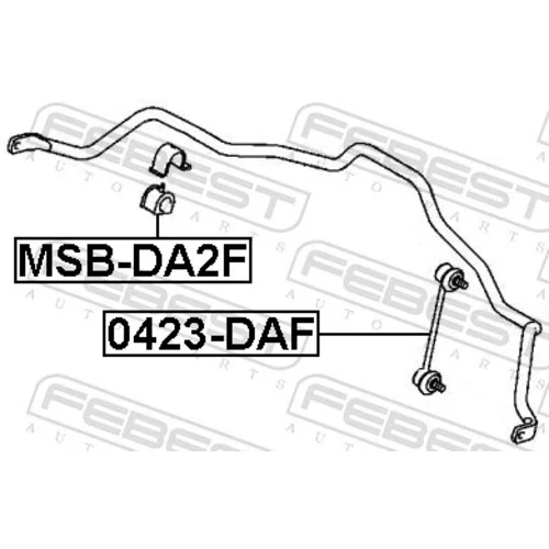 Uloženie priečneho stabilizátora FEBEST MSB-DA2F - obr. 1