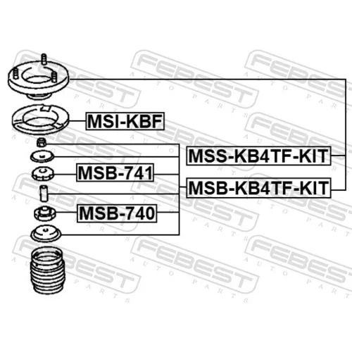 Opravná sada horného uloženia tlmiča FEBEST MSS-KB4TF-KIT - obr. 1