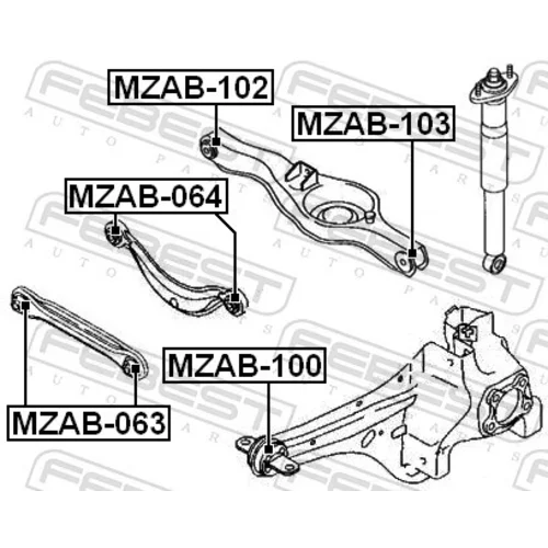 Uloženie riadenia MZAB-102 /FEBEST/ - obr. 1