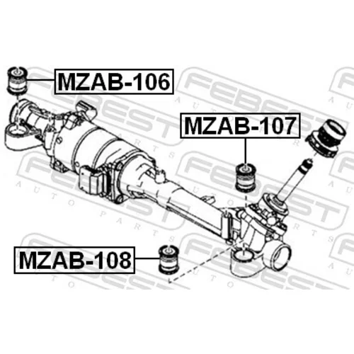 Uloženie prevodovky riadenia FEBEST MZAB-107 - obr. 1